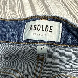 Agolde Blue Straight Leg Jeans